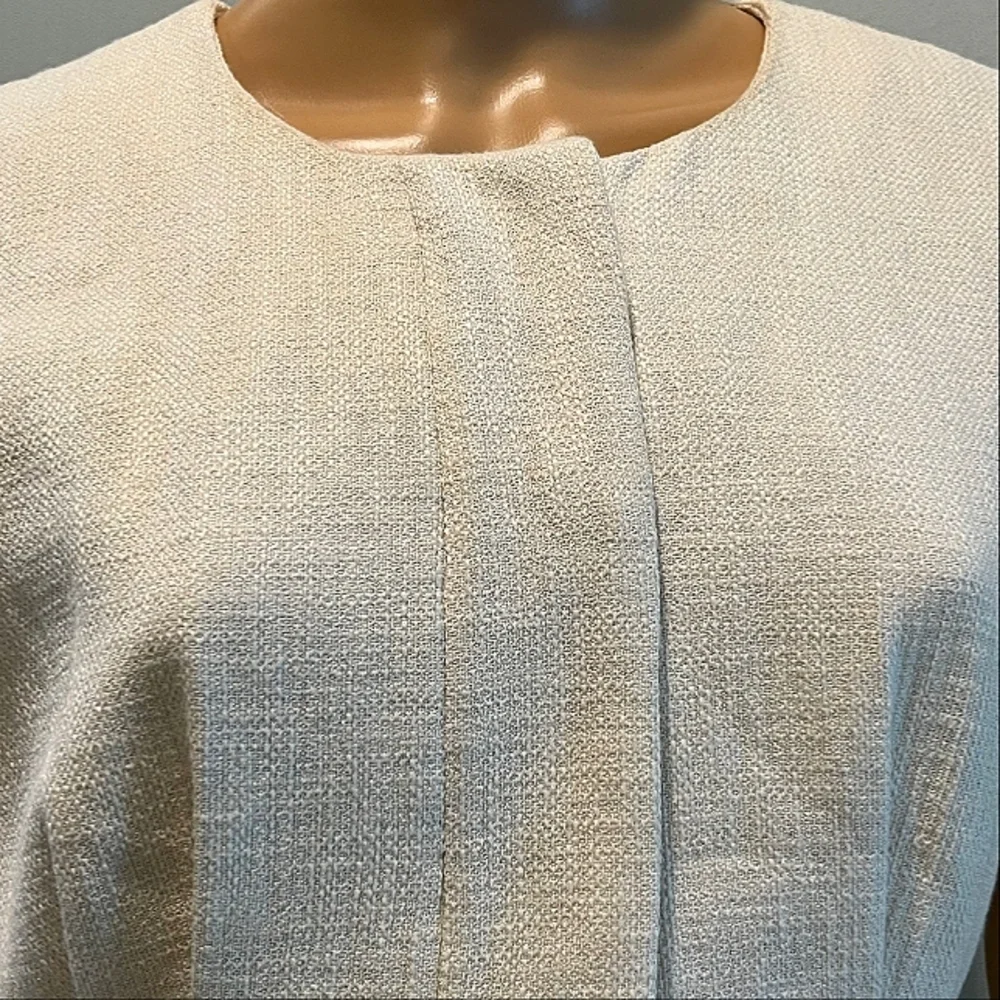 J Crew Cap Sleeve Ivory Textured Vest   Size 8  New With Tags